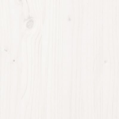 vidaXL Posteljni okvir bel iz trdnega lesa 200x200 cm