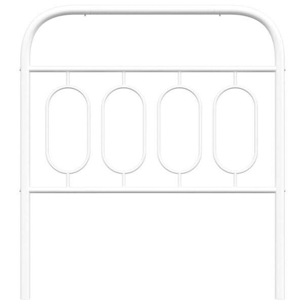 vidaXL Kovinsko vzglavje belo 90 cm