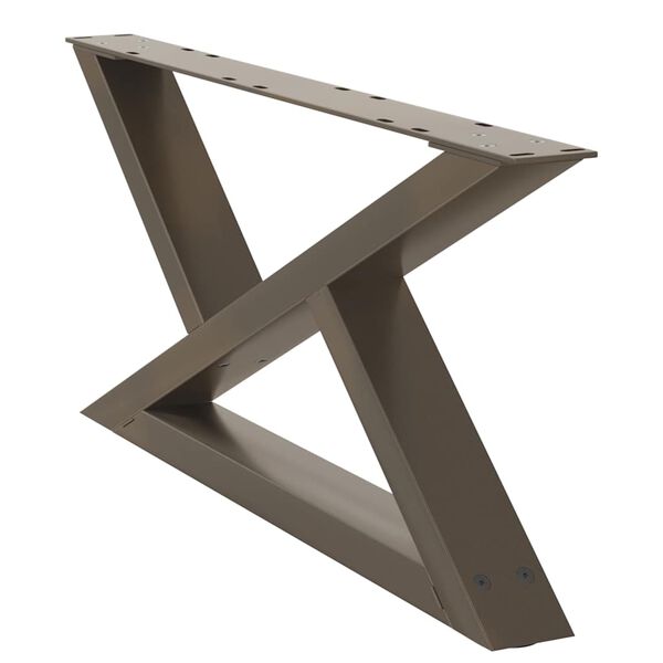 vidaXL Noge za klubsko mizico 2 kosa naravno jeklo 70 x (30-31,3) cm jeklo