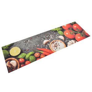 vidaXL Kuhinjska preproga pralna zelenjava 45x150 cm žamet