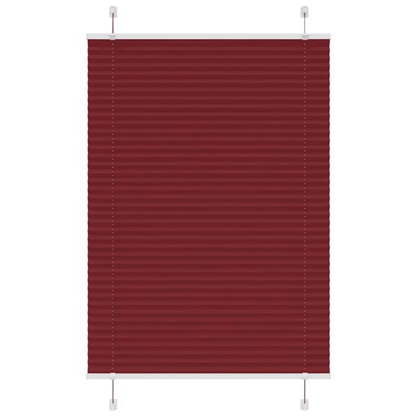 vidaXL Plisirana senčila Bordeaux Red 100x150 cm &Scaron;irina tkanine 99,4cm