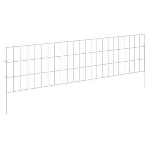 vidaXL Ograja za vrt z žeblji 12 kos 115 x 30 cm Pocinkano jeklo