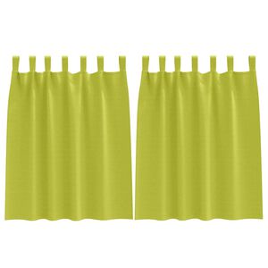 vidaXL Zavese za zatemnitev z obroči 2 kos Zelena 140 x 140 cm