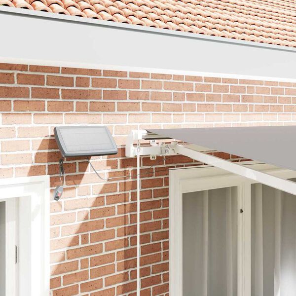 vidaXL Retraktilna tenda Svetlo siva 350 x 250 cm Tkanina in jeklo