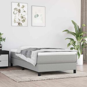 vidaXL Vzmetnica z žepkasto vzmetjo srednje trdote svetlo siva 80x200x20 cm blago