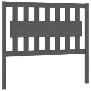 vidaXL Posteljno vzglavje sivo 105,5x4x100 cm trdna borovina