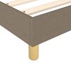vidaXL Box spring postelja z vzmetnico taupe 140x190 cm blago