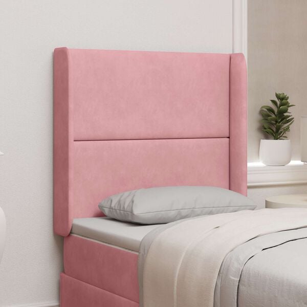 vidaXL U&scaron;esni vzglavnik Roza 80 x 16 x 4 cm Žamet