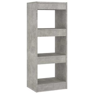 vidaXL Knjižna omara/pregrada betonsko siva 40x30x103 cm iverna plo&scaron;ča