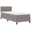 vidaXL Postelja z vzmetnico z vzmetnico z LED Taupe 80 x 200 cm blago