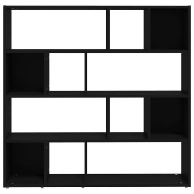 vidaXL Knjižna omara/pregrada črna 105x24x102 cm