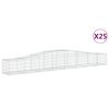 vidaXL Obokane gabion ko&scaron;are 25 kosa 400x50x40/60 cm pocinkano železo