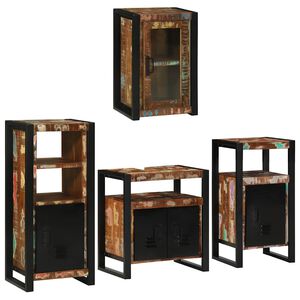 vidaXL Komplet pohi&scaron;tva za kopalnico 4 kos večbarvno 55 x 35 x 60 cm