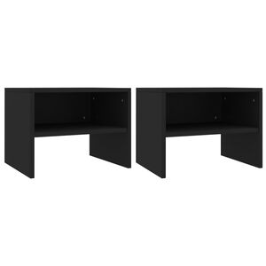 vidaXL Nočne omarice 2 kosa črne 40x30x30 cm iverna plo&scaron;ča