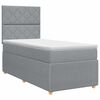 vidaXL Postelja boxspring z vzmetnico Svetlo siva 90 x 190 cm Blago