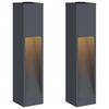 vidaXL Sončna LED svetilka za pot 2 kos Toplo bela 18 x 18 x 80 cm