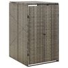 vidaXL Enojna lopa za smetnjak siva 70x80x117 cm poli ratan