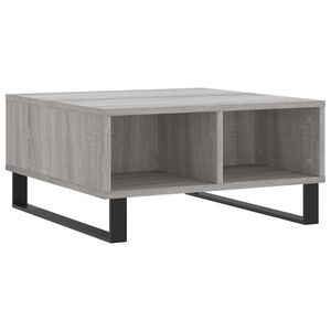 vidaXL Klubska mizica siva sonoma 60x60x30 cm inženirski les
