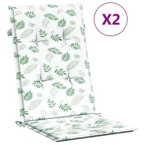 vidaXL Blazine za stole 2 kosa vzorec listov blago