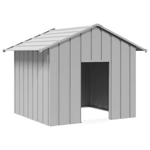 vidaXL Pasja hi&scaron;a s streho 131x101x102 cm Pocinkano jeklo