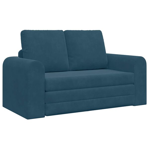 vidaXL Sofa postelja 60cm Modra Žamet