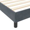 vidaXL Konstrukcija postelje z vzglavjem Temno siva 90 x 200 cm Žamet
