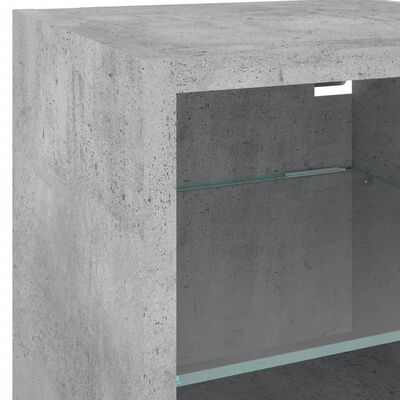 vidaXL Komplet TV omaric LED 8-delni betonsko siv inženirski les
