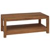 vidaXL Klubska miza Naravna 100 x 50 x 40 cm Trden tikov les