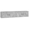 vidaXL Stenska TV omarica 2 kosa betonsko siva 100x34,5x40 cm