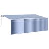 vidaXL Vlečna tenda Modra 350 x 200 cm blago