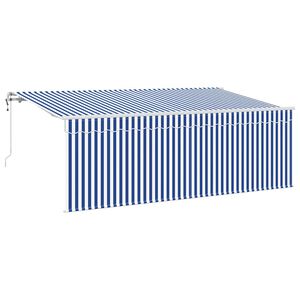 vidaXL Vlečna tenda Modra 350 x 200 cm blago