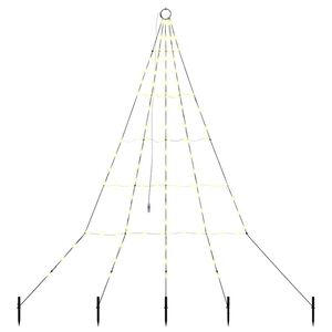 vidaXL LED božično drevesce EKENAS 182 cm 112 LED Toplo bela Jeklo
