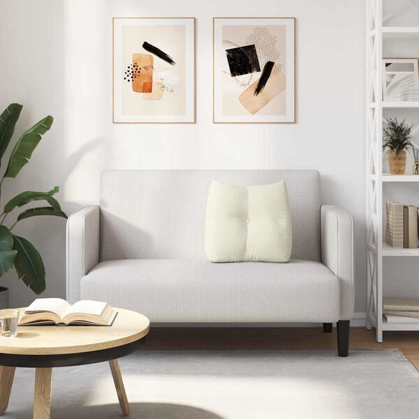 vidaXL Poglavni vzglavnik krema 45 x 24 x 50 cm Žamet