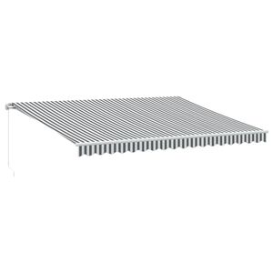 vidaXL Ročno zložljiva tenda antracit in bela 450x350 cm
