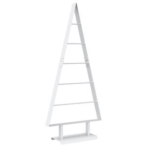 vidaXL Kovinsko božično drevesce KUOPIO 90 cm Jeklo Bela