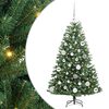 vidaXL Umetno Zložljivo Božično Drevo Zelena 120 cm PVC in kovina