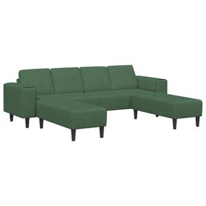 vidaXL Kavč Temno zelena 250 x 188 x 76 cm Žametna tkanina