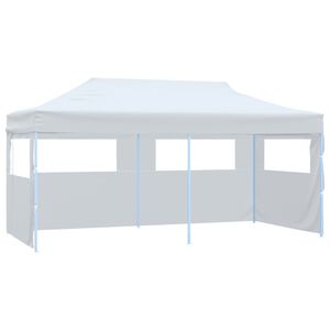 vidaXL Zložljiv pop-up vrtni &scaron;otor s stranicami 3x6 m jeklen bel