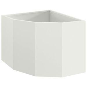 vidaXL Kotni sadilnik Bela 45 x 45 x 35 cm Jeklo