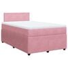 vidaXL Box spring postelja z vzmetnico roza 120x190 cm žamet