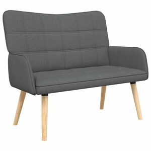 vidaXL Dvosečna zofa Temno siva 115 x 61 x 87 cm blago