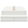 vidaXL Postelja z dodatnim prostorom za shranjevanje Bela 75 cm