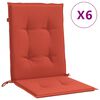 vidaXL Blazina za stol 6 kosov melanž rdeča 100x50x4 cm blago