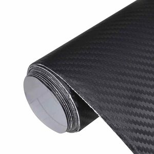 vidaXL Folija za avto 3D črna 100x150 cm