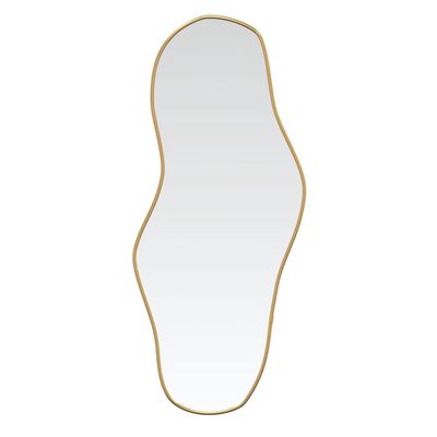 vidaXL Stensko ogledalo zlato 100x45 cm