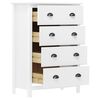 vidaXL Komoda Hill s 4 predali 79x40x110 cm trdna borovina