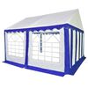 vidaXL Vrtni &scaron;otor PVC 3x4 m modre in bele barve