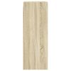 vidaXL Stenska omarica s steklenimi vrati sonoma hrast 35x37x100 cm