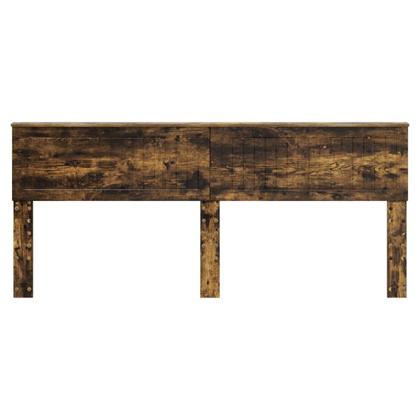 vidaXL Vzglavje Dimljeni oreh 200 cm Konstruiran les