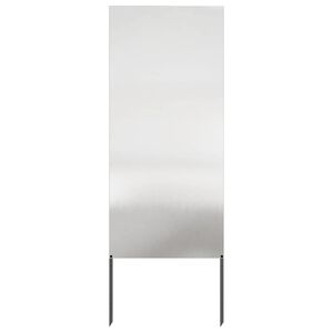 vidaXL Zaslon za zasebnost v vrtu srebrna 50 x 140 cm Nerjaveče jeklo